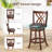 Red Barrel Studio Swivel Counter Height Dining Pub Chairs with Rubber Wood Legs