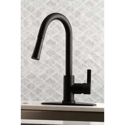 Kingston Brass Continental Single-Handle Pull-Down Kitchen Faucet