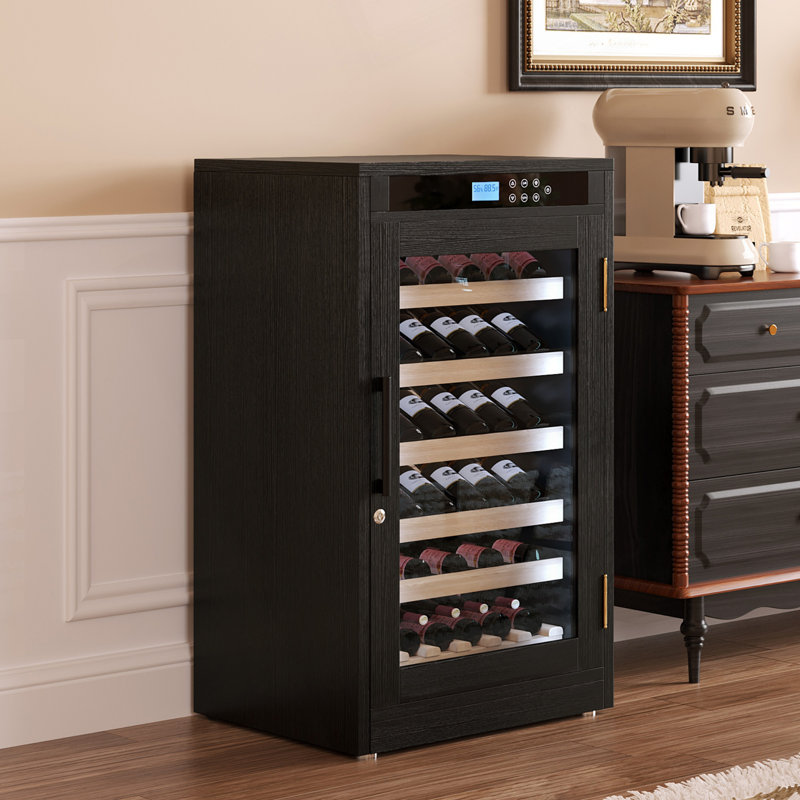 LED Touch Screen Display Constant Temperature Black Grape Wine Cooler
