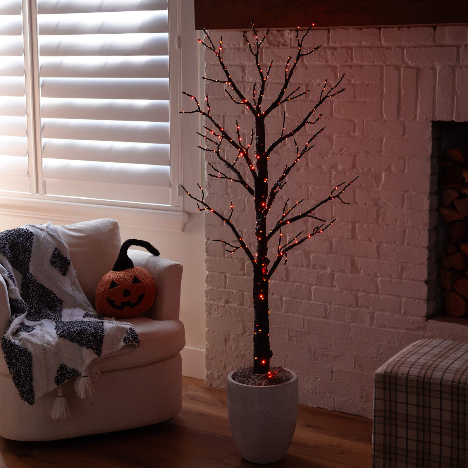 5' Pre-Lit Halloween Twig Tree