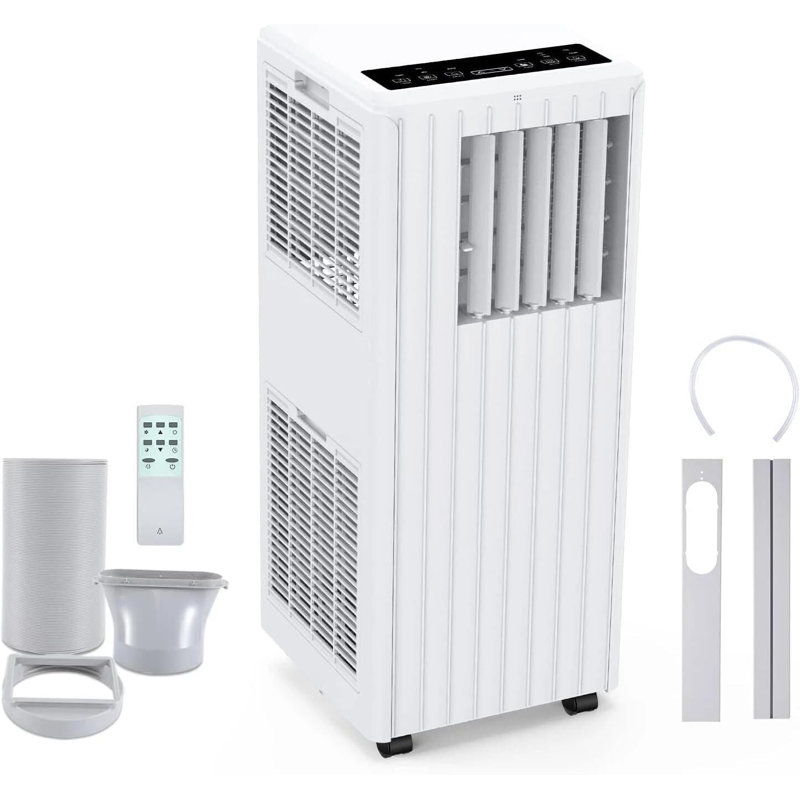 5-in-1 Portable Air Conditioner 7000 BTU - Cooling, Dehumidifier, Fan, Sleep & Quiet Modes - Energy Efficient, 36L/Day Dehumidification, 24H Timer, Remote, Window Kit, Compact Design for Rooms