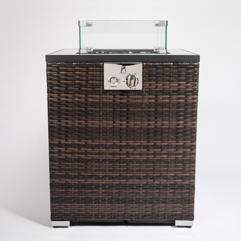 Foyer de table carré au propane en acier 24 po 50000 BTU
