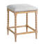 Tabouret de comptoir 26 po en bois d'acacia massif avec siège rembourré pour la cuisine, l'îlot et le bar-49826828-49826829-49826817