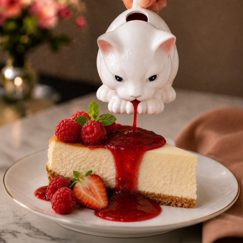 Puking Cat Sauce Pourer