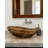 Transparent Amber Glass Vessel Sink, Modern Vanity Bowl With Pop-up Drain For Bathroom | Lav-fws102