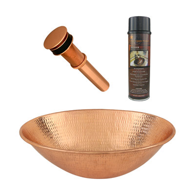 Ensemble de lavabo et de drain pour salle de bain Premier Copper Products BSP5_VO17WPC-P
