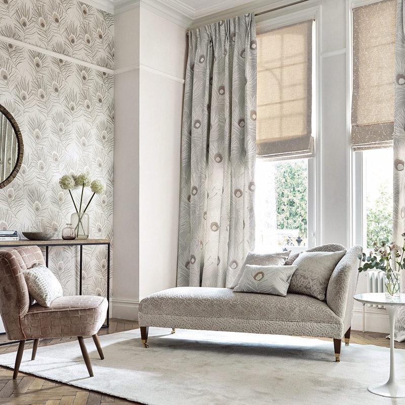 Orlena Fabric, Rose Gold/Pearl