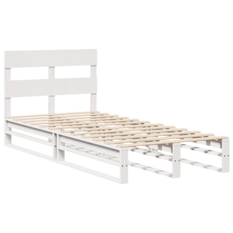 Solid Wood Bed, Small Single (2'6), White