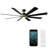 Aura 8 - Blade Indoor/Outdoor Smart Ceiling Fan with Adjustable CCT 2700K-3000K-4000K-5000K LED Light Kit and Remote Control Included, Works With Alexa and iOS or Android App-82987252-95848637
