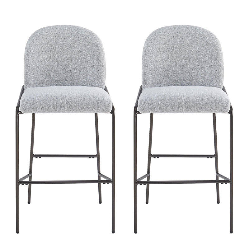 Ensemble de 2 tabourets de bar Galen, Gris