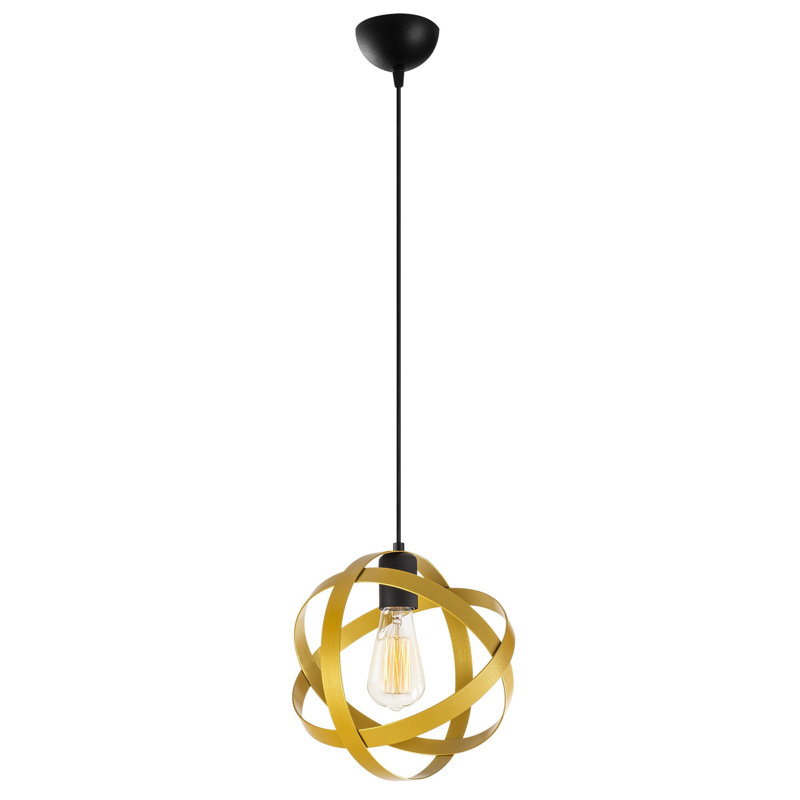 Luminaire suspendu géométrique 1 lumière Kason, Gold, 1 lumière