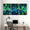 Motif d'arbre abstrait géométrique sur toile tendue sur toile, ensemble de 3 reproductions d'art pour salon, chambre à coucher, décoration intérieure