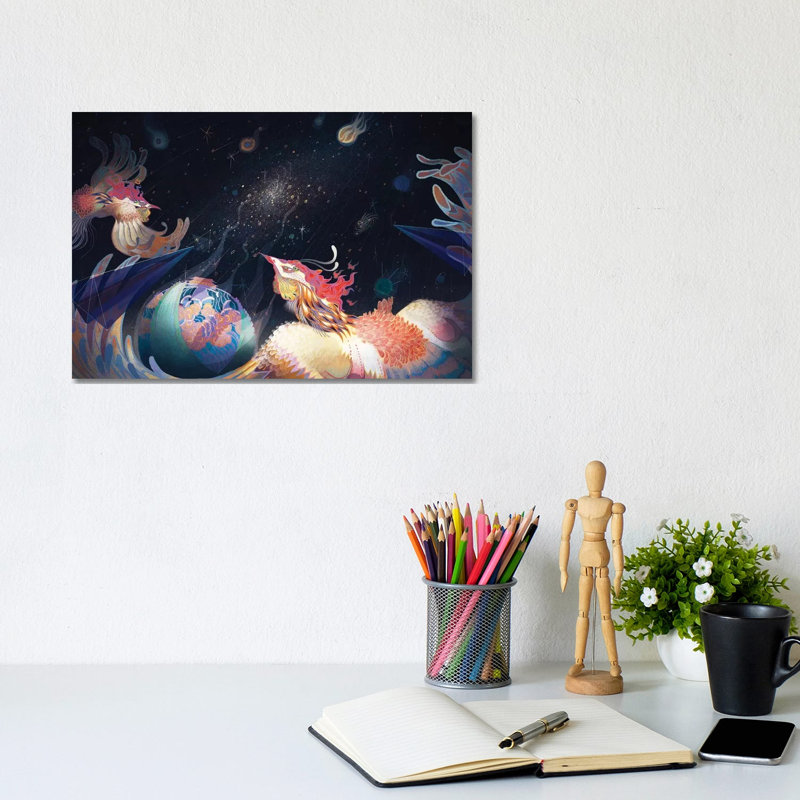 Extragalactic by Sija Hong - Painting on Canvas, 20.32 cm H x 30.48 cm W, Wrapped Canvas
