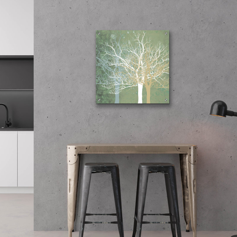 «Quiet Forest» par Erin Clark, art mural en verre acrylique, H 24 po x l 24 po x P 0,2 po