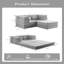 Canapé à compression Mahjong, canapé-lit convertible au sol, canapé modulaire désossé DIY, sans assemblage, molleton circulaire, surdimensionné 2 places avec repose-pieds, gris clair-129770573-129770577