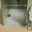 Porte de douche coulissante de 56 à 60 po x H 70 po, verre trempé de 8 mm, nickel brossé, couche de nettoyage double-face, barre à serviettes imperméable, couche facile et tampon imbattable