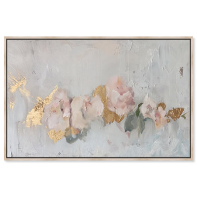 Oliver Gal Velvet Alloy Floral Abstract - Liquid Framed Canvas Art