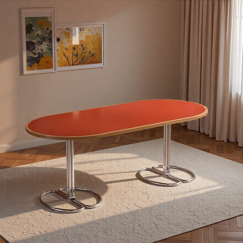 Bureau pratique et exquis rouge vif, H 29,52 po x l 78,74 po x P 31,49 po