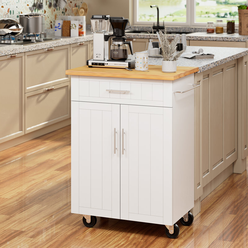 Alleah 25.98 " W Kitchen Island, White