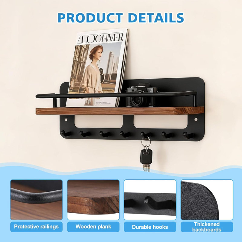 Wall Organizer, Brown/Black