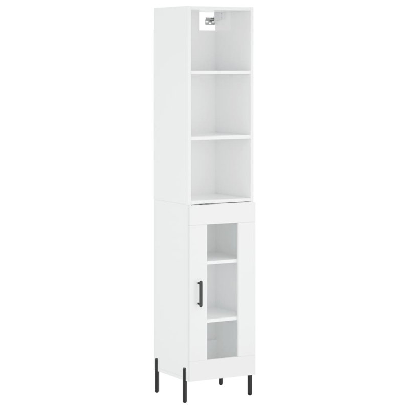 180cm H x 35cm W Standard Bookcase, Glossy White