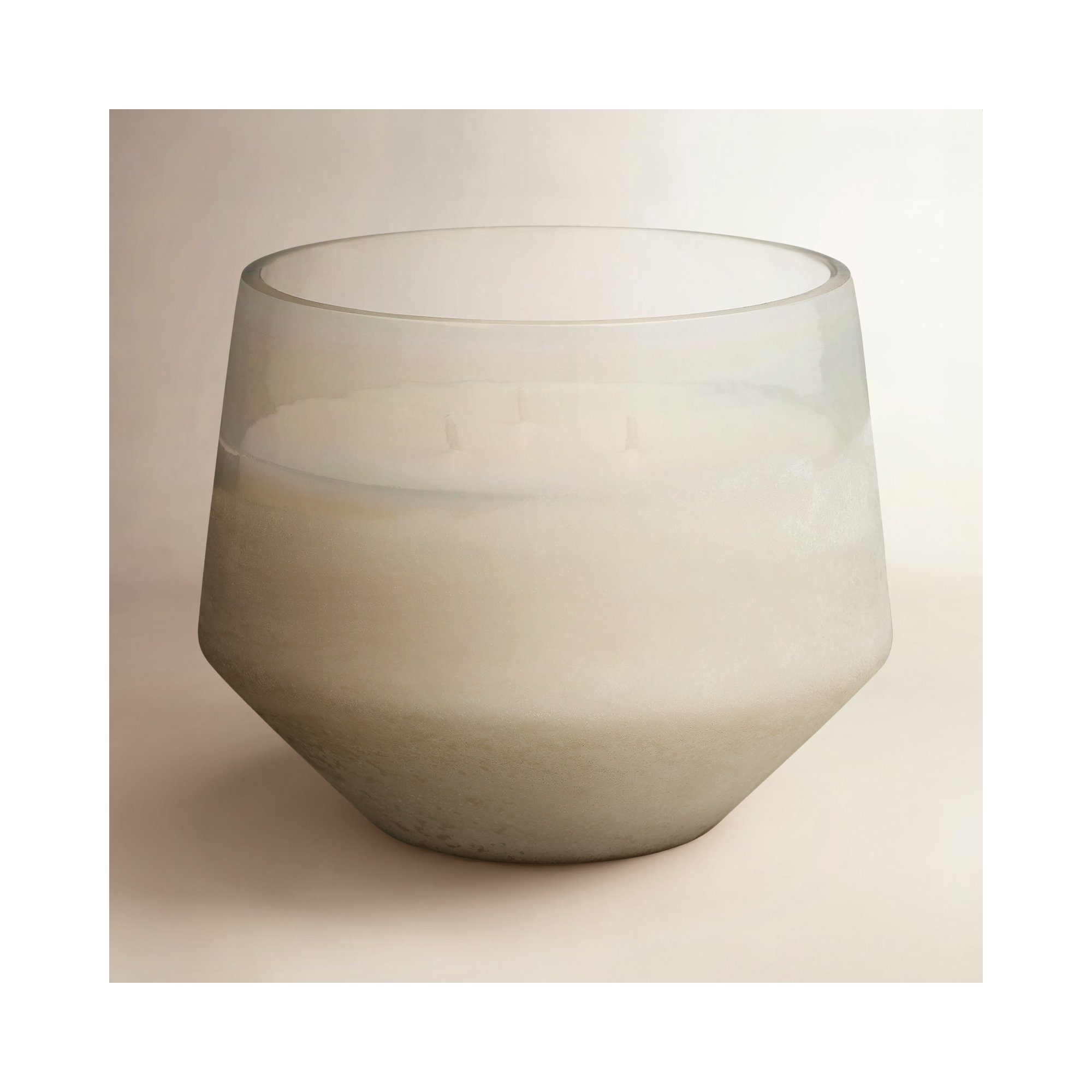 Noble Holiday Winter White Candle, Large Baltic Glass