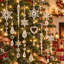 Ensemble de 21 décorations de Noël en acrylique transparent représentant des flocons de neige et des glaçons