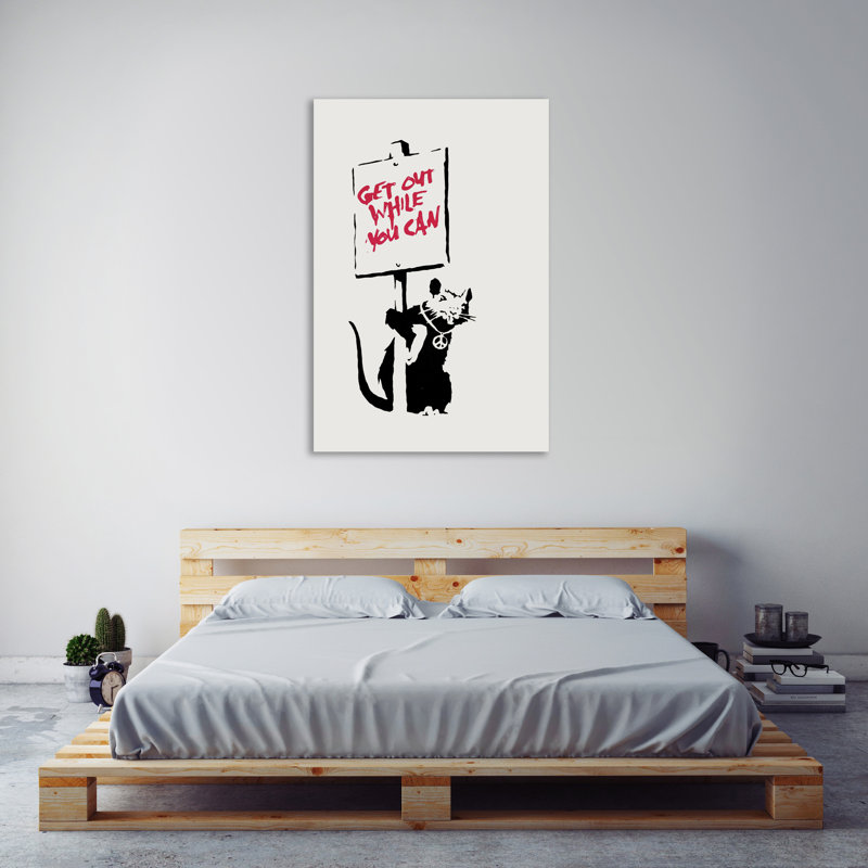 Get Out While You Can by Banksy - Wrapped Canvas Print, 61 cm H x 41 cm W x 4 cm D