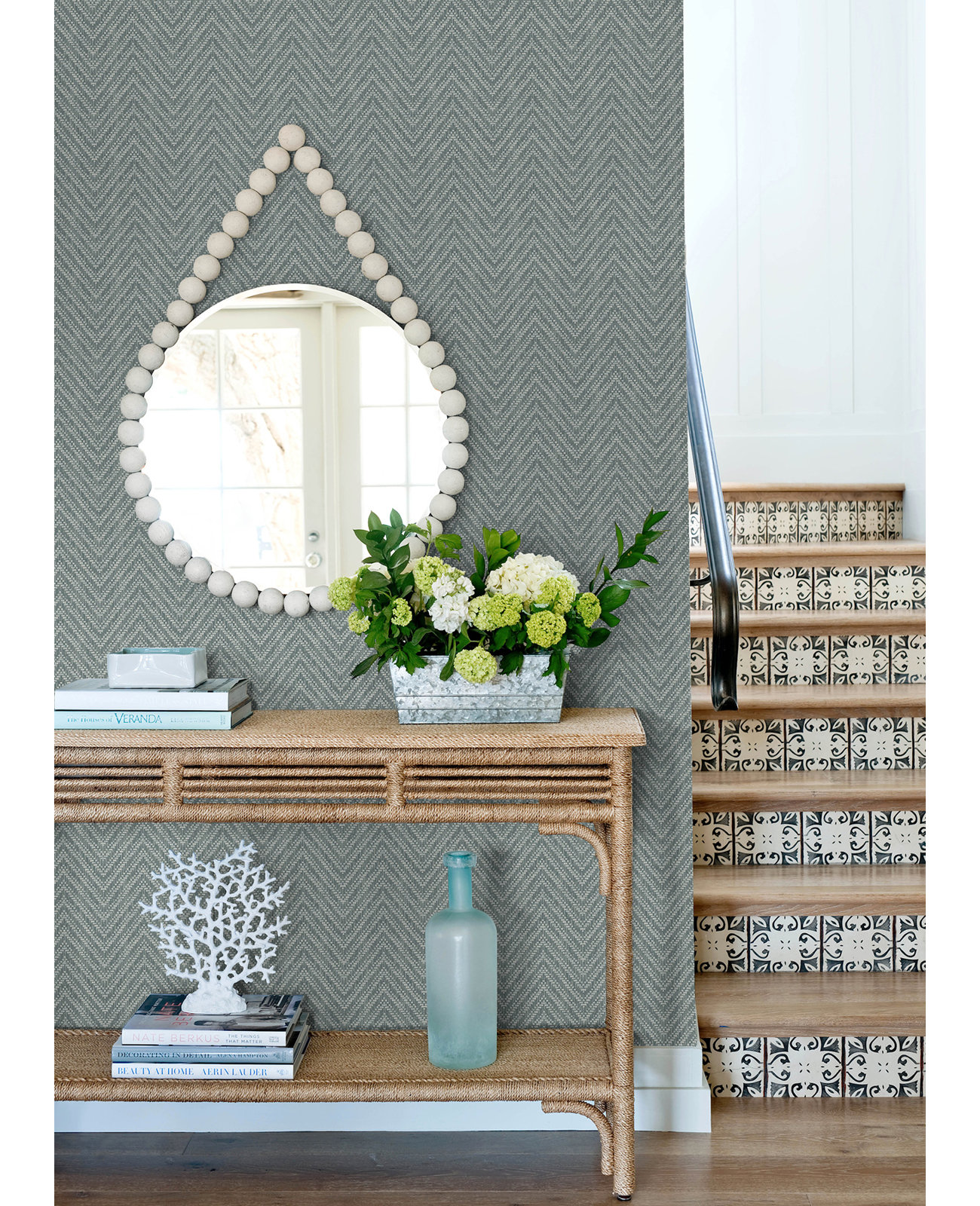 Ziggity Chevron Wallpaper, Blue