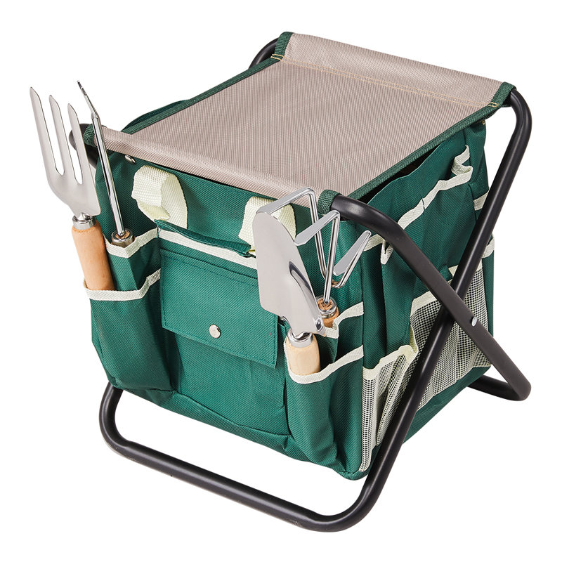 Green Metal Stainless Steel Patio Planting Tools Set