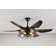 52-Inch Modern Black Ceiling Fan With Light And Remote Control (Bulb Not Included)