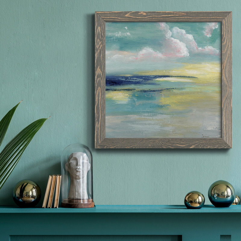 Vintage Fresh - peinture sur toile encadrée, H 17 po x l 17 po x P 1,5 po, Encadré gris
