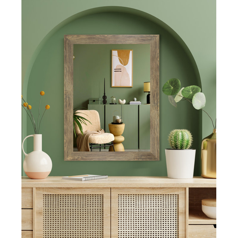 Engineered Wood Flat Mirror, 33" x 60"