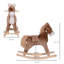 Susana  Kids Children Plush Rocking Horse Wooden Base Age 3+ Brown & White
