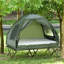 Lit de camp pliable pour 2 personnes avec tente, couvre-lit et matelas gonflable épais Outsunny
