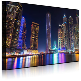 Dubai Marina Bay by No - Wrapped Canvas Print