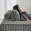 Fauteuil en velours côtelé sans assemblage