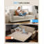 Causeuse-lit 74 po en lin avec matelas en mousse à mémoire de forme, beige-511028448-511028450