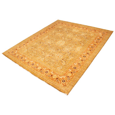 Tapis persan vert olive 18 pi 20 po x 15 pi 3 po Macaoul