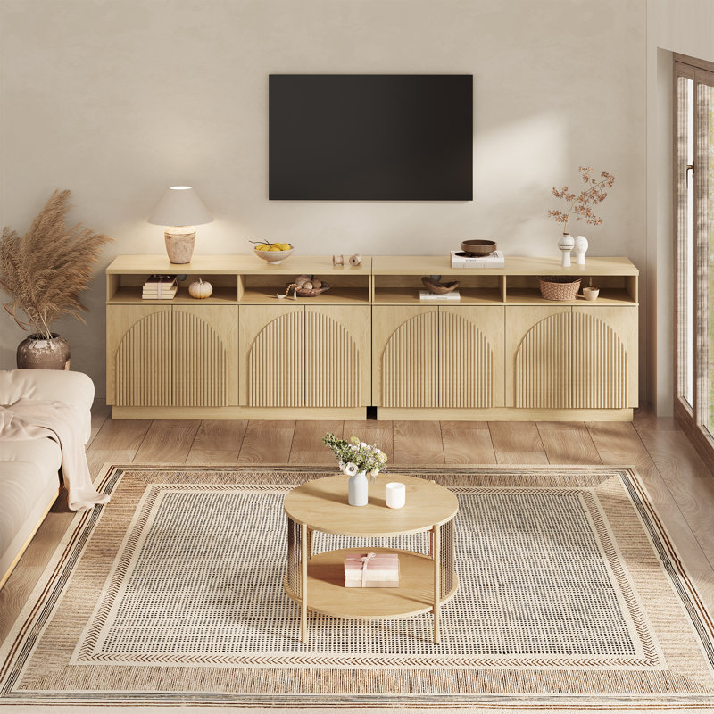 Buffet courbé 55 po Designer, Brun