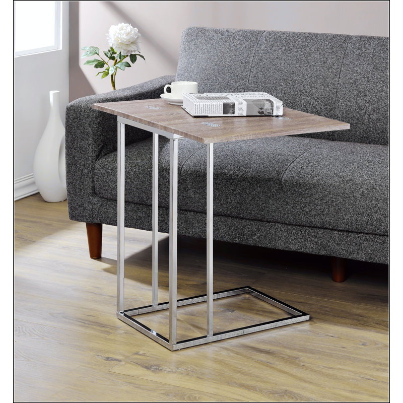 Weathered Accent Table,Extendable table,Side Table,Oak And Chrome Finish