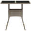 Table de jardin en Vidaxl gris clair PE rotin matériaux moyens résistants aux UV