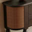 Console demi-cercle en bois massif noir-697354882