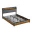 FULL Size  Metal Platform Bed Frame With Upholstery Storage Function Headboard   And USB LINER  And Footboard With Drawers , No Box Spring Needed, Large Under Bed Storage, Easy Assemble-1523084486