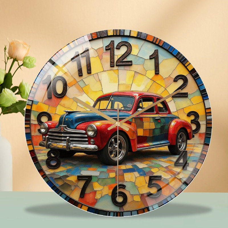 Horloge murale rétro 12 po