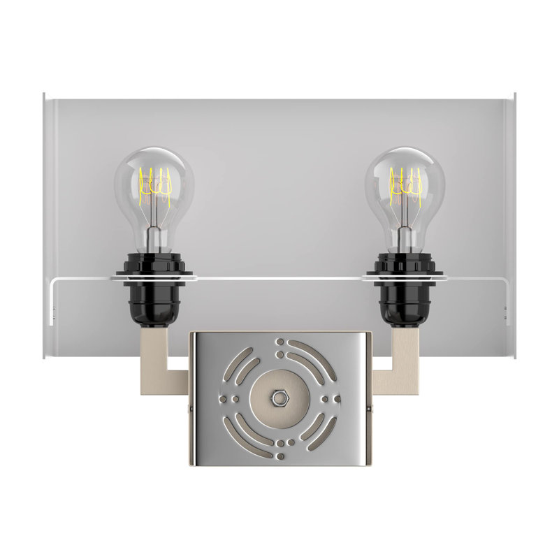 Modern Brushed Nickel Wall Sconce with White Acrylic Shade