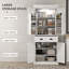Armoire de cuisine avec capteur de mouvement et tablettes réglables