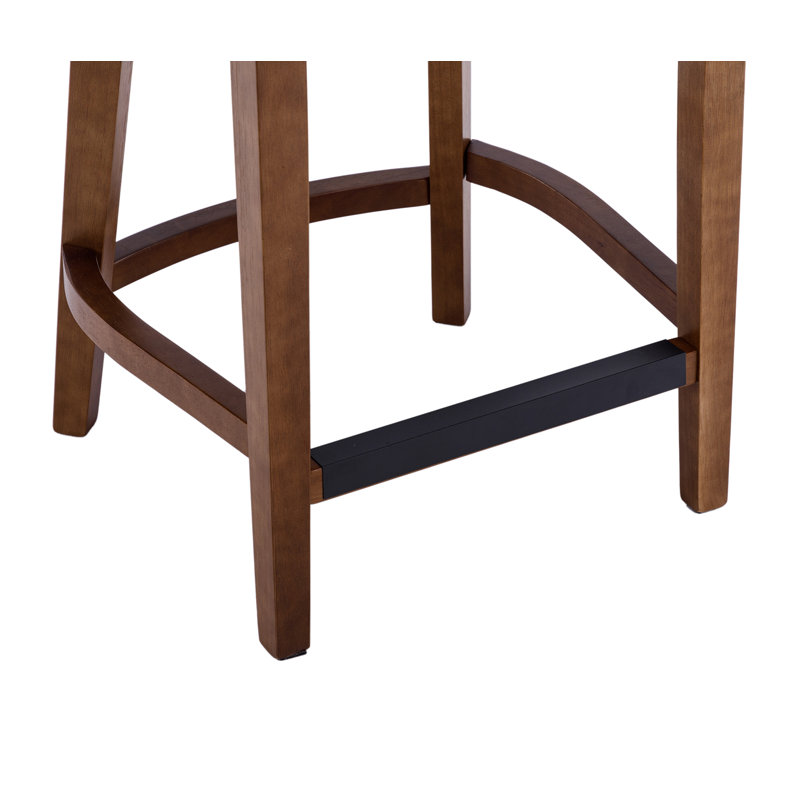 Chaises de bar de style Mid-Century avec tabourets de bar modernes et dossier courbé, Crème