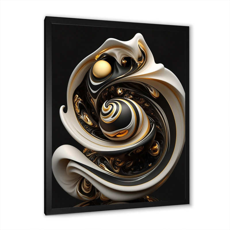 Liquide blanc vitrail V - art abstrait spirales murales pour le salon, H 40 po x l 30 po x P 1,5 po