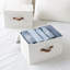 Collapsible Fabric Storage Bin with Lid and Handle-947849108